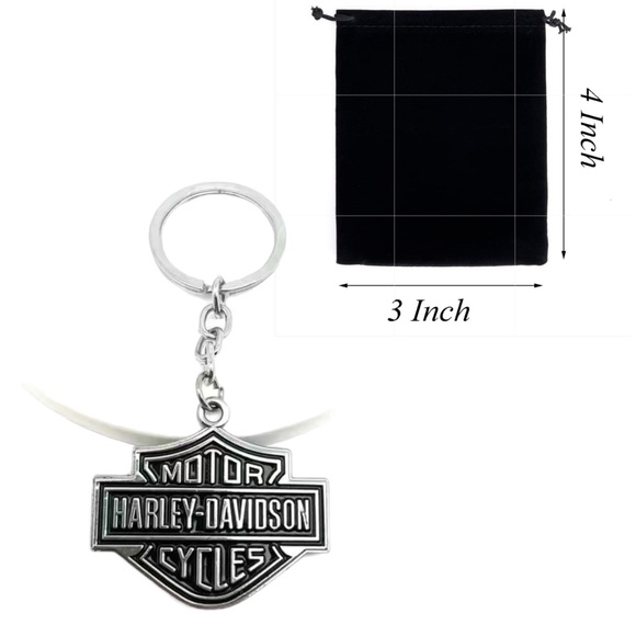 Harley Davidson Keychain Keyring Holder Fob Backpack Pendant Charm Keepsake Gift - Picture 4 of 13